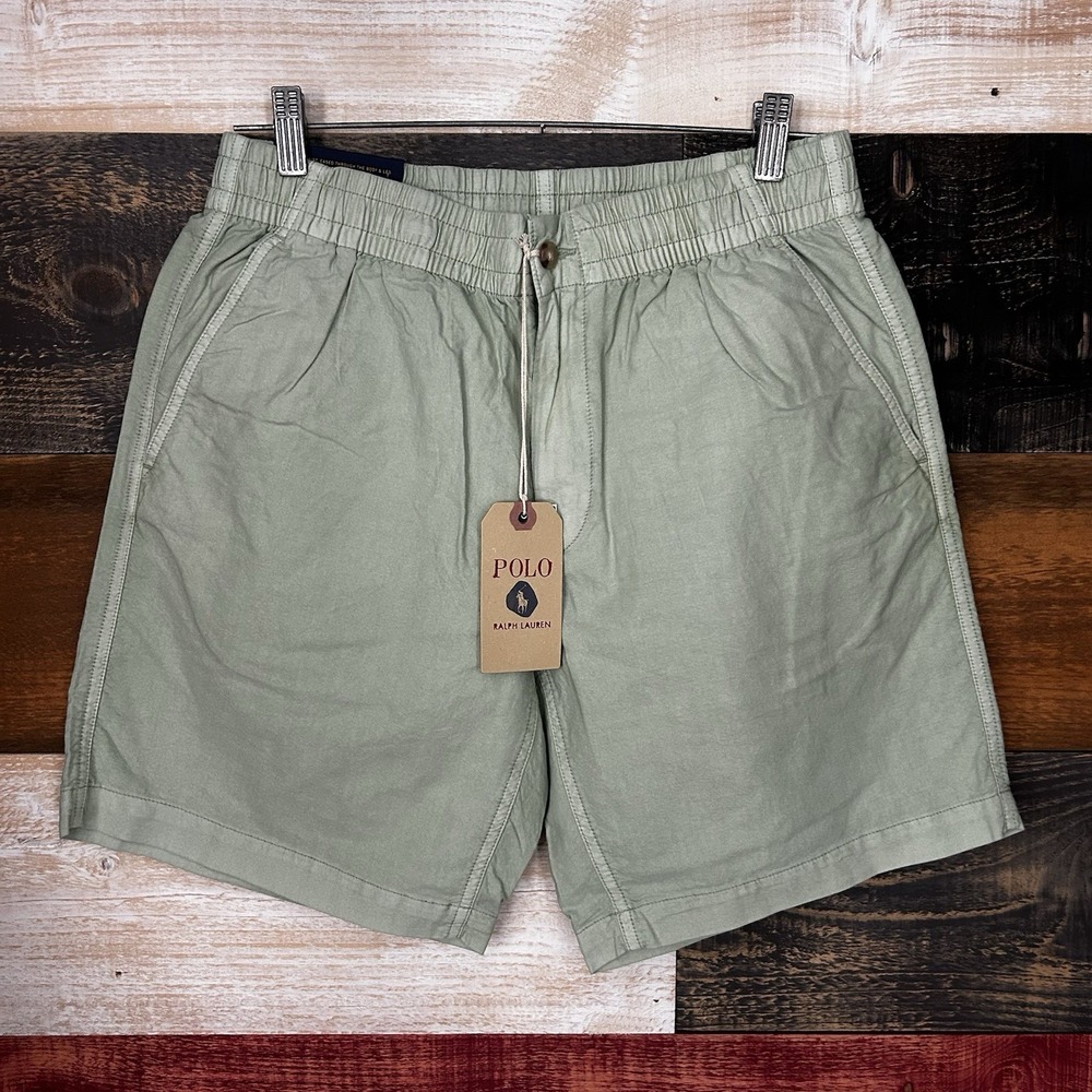 nwt polo ralph lauren Green Cotton Twill Shorts Small Men's